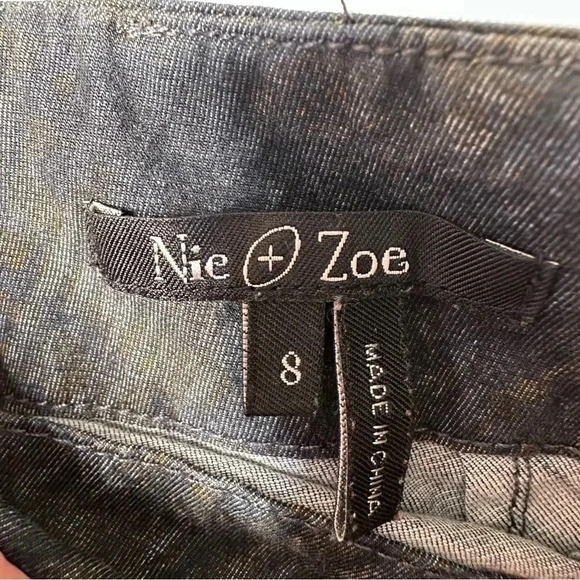 NIC+ZOE Blue Print Skirt Size 8 - Picture 4 of 9